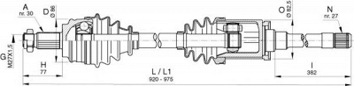 OPEN PARTS drs639400 -  Приводной вал
